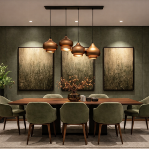 Luxe Green Dining Set