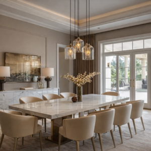 Marble Luxe Dining Set