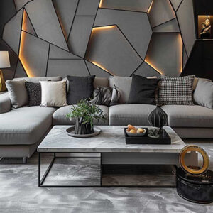 Geometric Accent Sofa Set