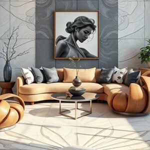 Modern Sculptural Sofa