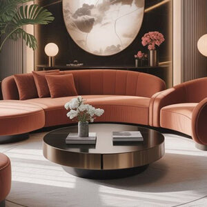 Chic Curved Sectional Sofa